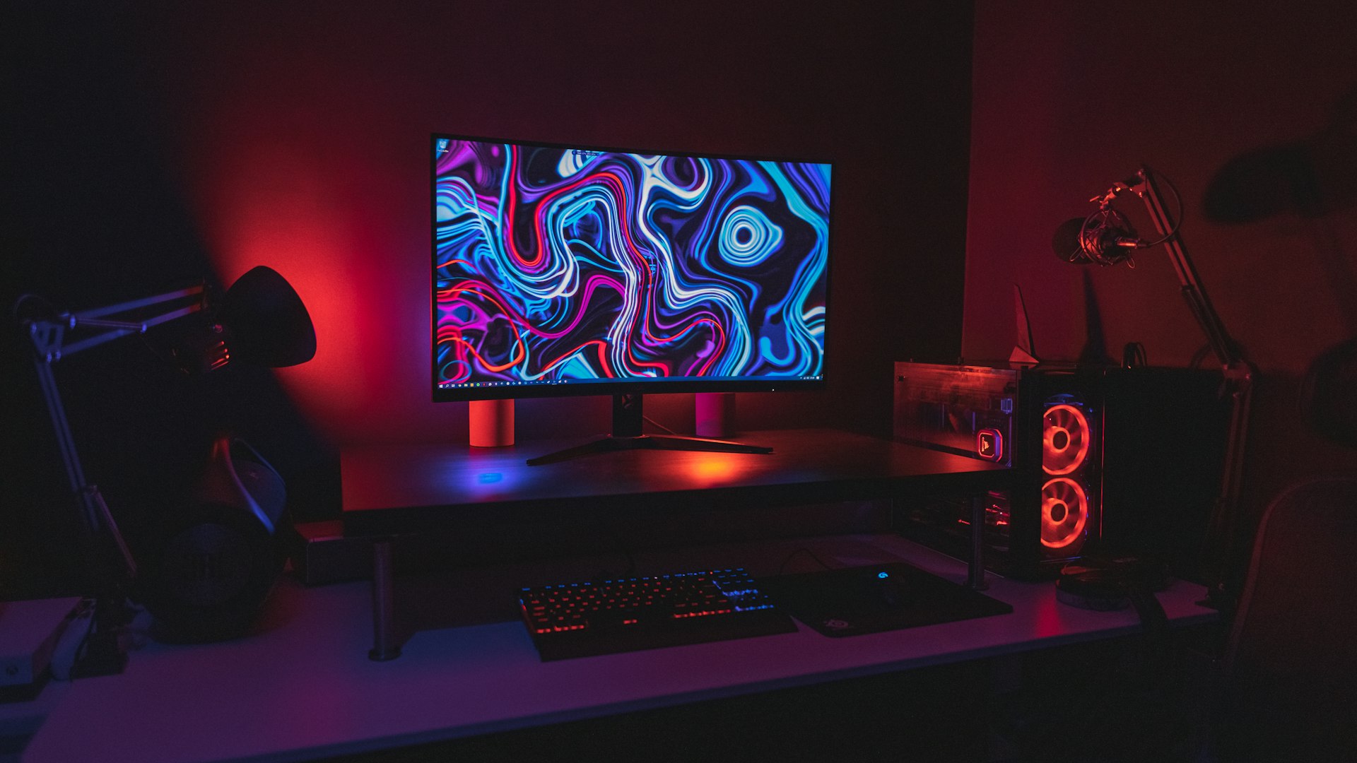 Inferno Arena Forge battle stations glowing under low light
